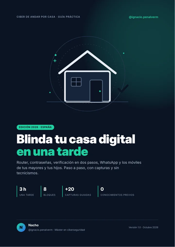 Portada de la guía Blinda tu casa digital en una tarde